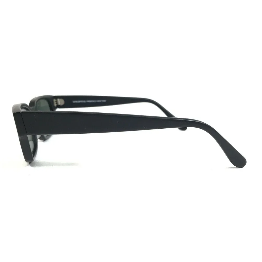 Morgenthal Frederics Sunglasses 101M RALPHIE Matte Black Frames w Green Lenses